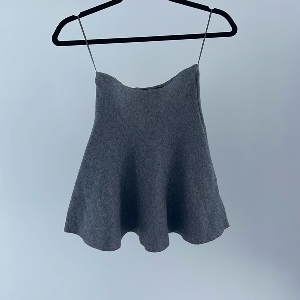 Mini knit high waisted skirt